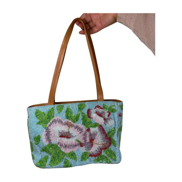 Tommy Bahama Handbags - Tommy Bahama Hibiscus Beaded Tropical Purse Handbag MINT